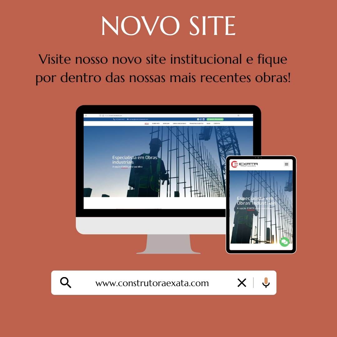 Novo Site no Ar! Venha Conhecer nosso novo site institucional